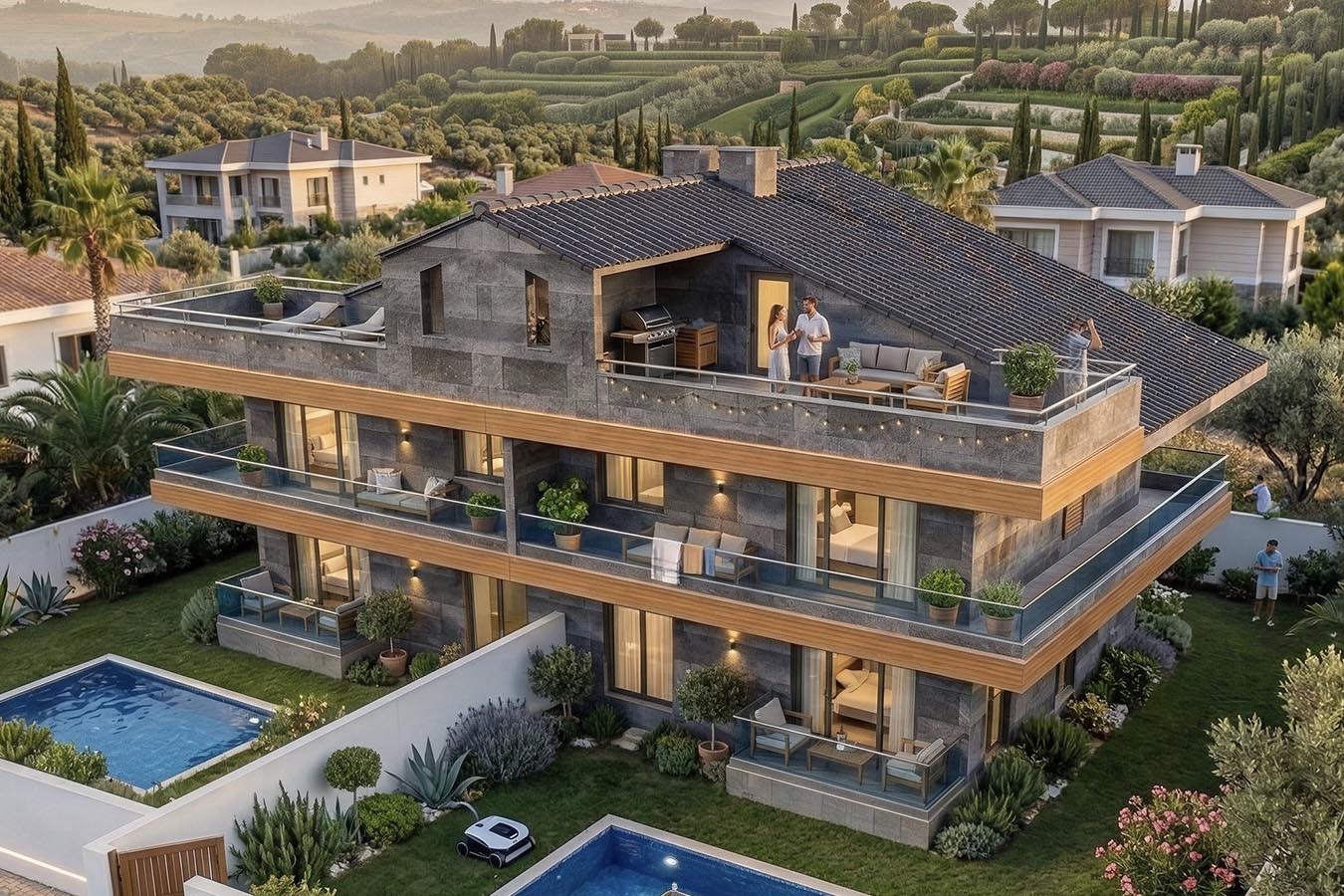 Modern villa exterior